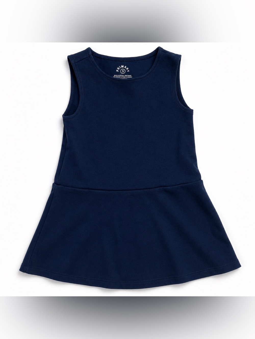 Primary Navy Sleeveless Dress with Pockets | Girls Size 5